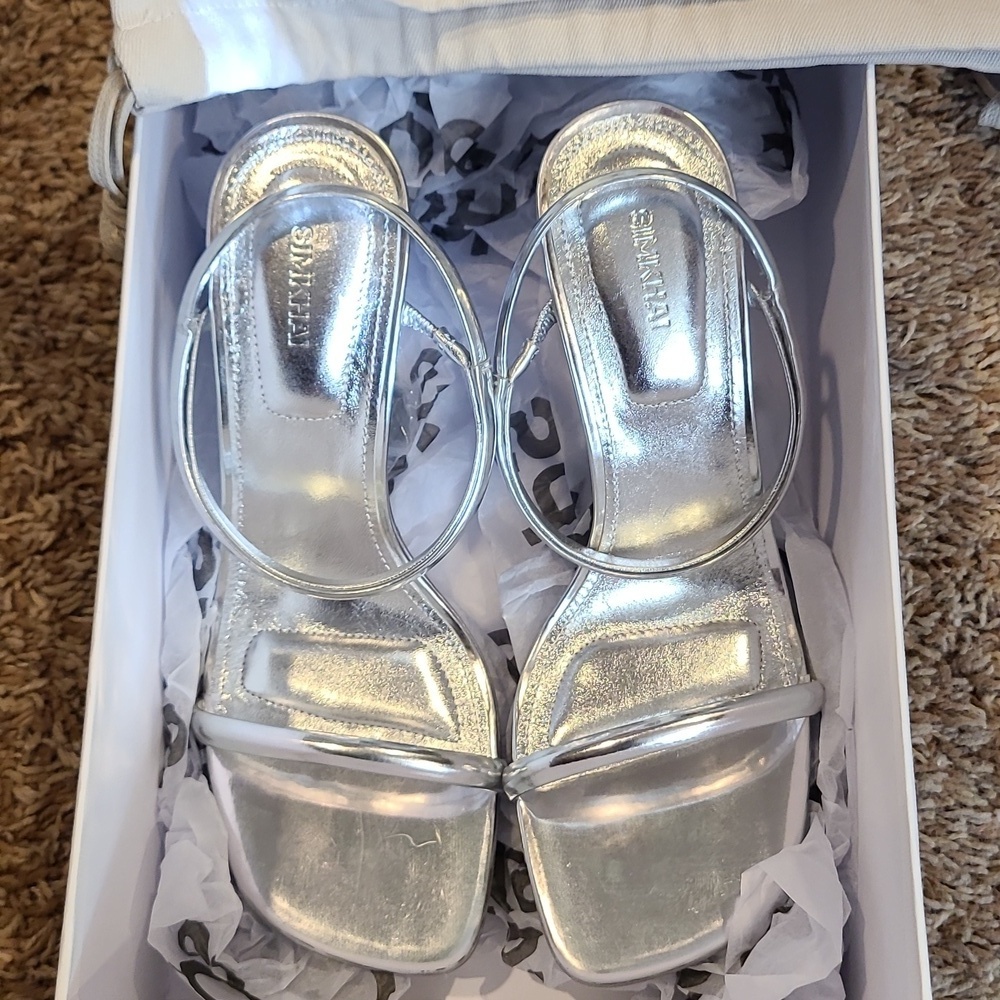 Simkhai Siren metallic leather sandals New 37 - Picture 6 of 7